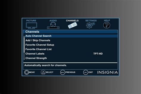 insignia tv scan for channels.